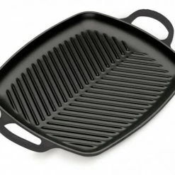 Le Creuset Grillplatte Signature Rechteckig Aus Gusseisen In Schwarz