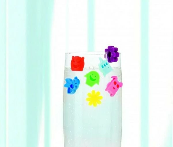 Lurch Glasmarkierer Pretty Flowers, 12er-Set – Bild 2