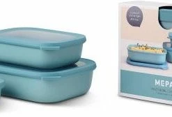 Mepal Set Cirqula Rechteckig 3-teilig (500+1000+2000) - Nordic Green
