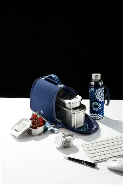 Lurch Lunch-Bag Mit Serviette 35x35cm Blue Moon – Bild 2