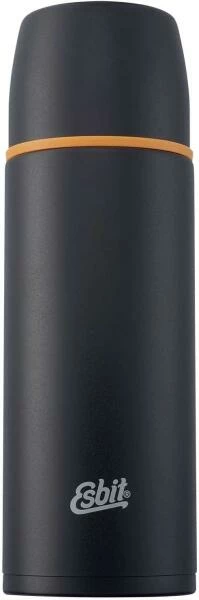 Esbit Edelstahl Isolierflasche, 1L, Schwarz