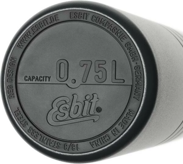 Esbit MAJORIS Edelstahl Isolierflasche Mit Doppelwandigem Edelstahl-Becher, 0.75L, Schwarz – Bild 7