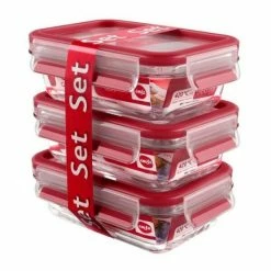Emsa Frischhaltedosen Set Clip & Close Aus Glas, 3er Set