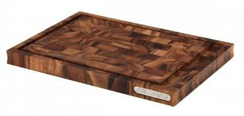 Continenta Tranchierbrett Aus Akazie Stirnholz 36,5 X 25 X 2,8 Cm