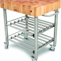 Boos Blocks Gourmet Küchenwagen Aus Ahorn Mit 2 Einlegeböden