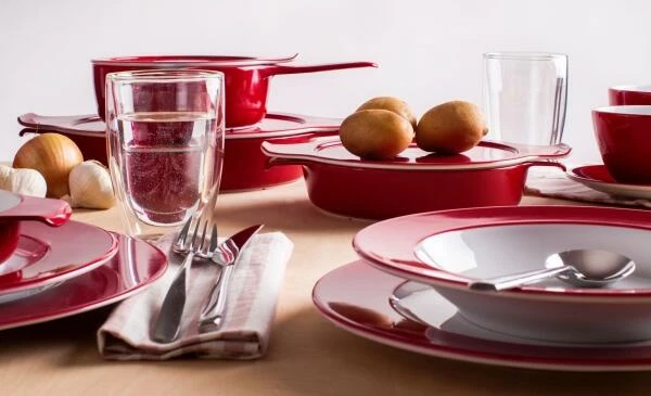 Eschenbach Flacher Topf Mit Deckel Cook & Serve In Kirsche 18 Cm / 0,6 Liter – Bild 4