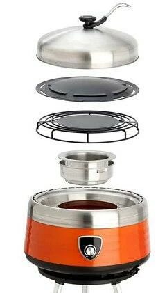 Allgrill Holzkohlegrill Vulcano In Rot – Bild 2